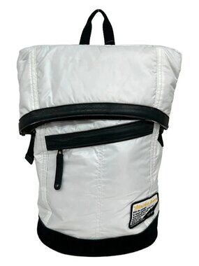 MASTER-PIECE White Black Nylon Suede Leather Backpack